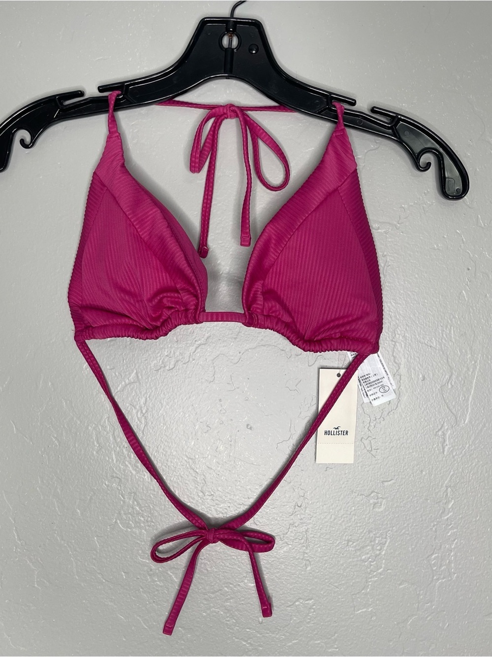 Hollister Womens Ribbed Triangle Bikini Top Sz m
